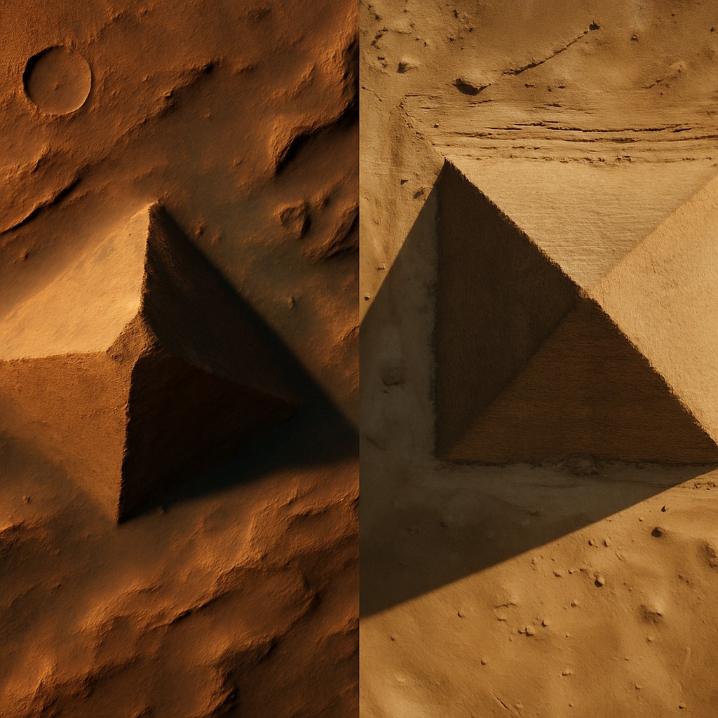NASAの画像に映った地形が”まるで人工物の角”に見えた